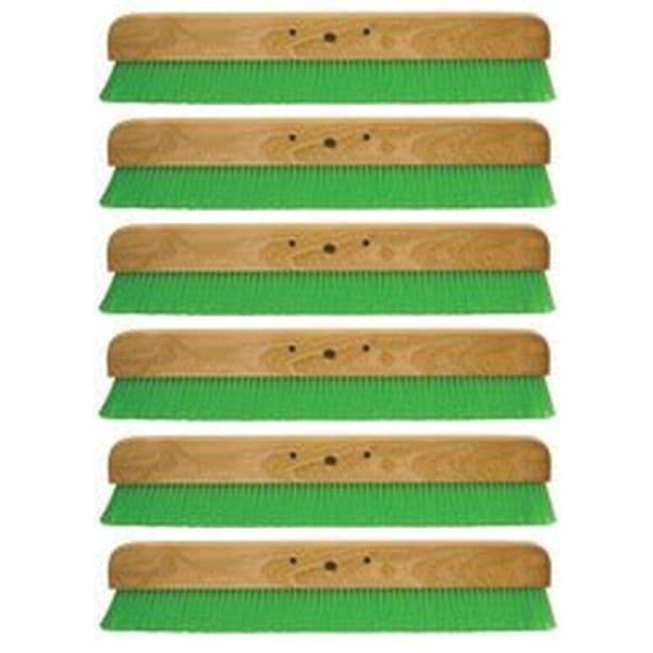Co. CC454-01 24 in. Green Nylex Soft Finish Broom Head, 6PK
